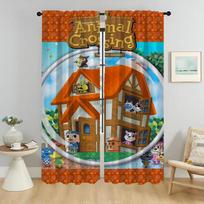 Elegant Room Curtains 2 Pieces Animal Crossings Window Curtain Tulle for Bedroom Home Interior Curtains Halloween Decoration W50xH70cmx2pcs
