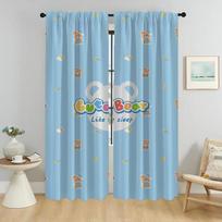 Sleeping Bear Curtains for Living Room Curtain Partition Home Interior Curtains 2 Pieces Shades Tulle for Bedroom Kitchen Camera W50xH70cmx2pcs