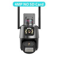 2024 m. Nauja lauko EU PTZ kamera 9MP 4K HD 8X hibridinis priartinimas trijų objektyvų dviejų ekranų Wifi IP kamera 4MP policijos šviesos signalizacija CCTV stebėjimas ICSee 4MP NO SD Card