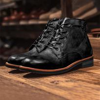 Madingi vyriški retro motociklininko batai su raišteliais, ankle boots, laisvalaikio aukštakulniai batai vyrams, atsparūs dėvėjimuisi, dykumos, trumpi botas zapatos batai 38 juoda