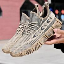 Fashion Shoes Sport Mesh Breathable Platform Soft Sole Sneaker for Male Men Casual Spring Summer Autumn Running Tennis Non-Slip zapatos 44 juoda