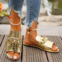 Fashion Summer new flip-flops women's low heel flat casual breathable light sandal slips plus size women's slippers 43 auksas