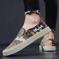 Madingi vyriški slip-on batai Laisvalaikio sportbačiai Patogūs kasdieniai batai vyrams Dizainerio prabangūs Dydis 44 Kvėpuojantys Nemokamas pristatymas Išpardavimas Žygiai 39 black