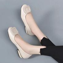 2024 Spring Women Flats Round Toe Ladies Ballet Casual Flat Office Work Shoe Women Loafers Female Boat Lolita Shoes 35 smėlis