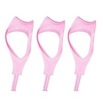 3Pcs Eyelash Comb Handheld Anti-dirty Eyelid Easy to Clean Fits Eye Shape 3-in-1 Three-dimensional Faux Crystal Eyelash Brush Female Supply rožinė