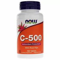 Now Foods - Vitamin C-500  With Rose Hips 250 TABS