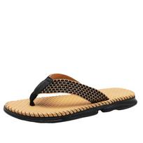 Fashion Men's lightweight flip flops Massage granules Men's slippers Comfortable beach sandals non-slip casual shoes Bathroom shoes 39
