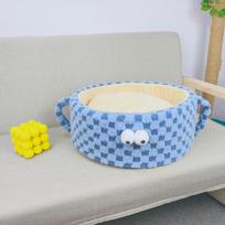 Personalized Big-eyed Sponge Round Nest Deep Sleep Cat Nest Kennel Universal Pet Bed for Cats and Dogs 45cm