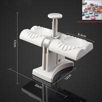 Knoedel Maker Machine Automatische Pers Dubbele Dumplings Mold Keuken Accessoires Drukken Jiaozi Diy Ravioli Mould Gadgets white