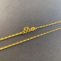 24K Gold Necklace Plated Gold Blade Chain with Chain, Clavicle Chain, Women's Necklace, 45CM/50CM 45cm gray