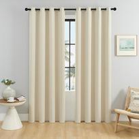 1pc Blackout Curtains with Grommet Top, Modern Curtain for Bedroom, Living Room, Double-sided Smooth Solid Color Fabric 106X160CM 1PC&Grommet Top smėlis