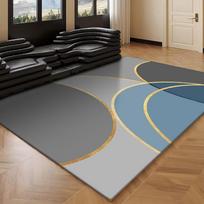 Modernus lengvojo prabangos kilimas svetainei, geometriniai raštai, namų dekoravimo kilimėlis, neslystantis poilsio kilimėlis, skalbiamas kavos staliuko kilimėlis 60x90cm door mat gray