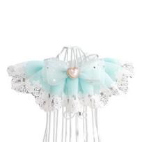 Faux Pearl Decoration Soft Comfortable Pet Cat Dog Bowknot Saliva Towel Daily Collocation violetinė