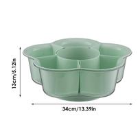 Divided Veggie Tray Rotating Veggie Tray Hot Pot Drain Basket Rotate Fruit Washing Basket For Picnic BBQ Kitchen gray