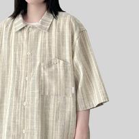 Men'S Letter Short Sleeved Shirt Japanese Hong Kong Style Ins Loose Shirt Men'S And Women'S Summer Trend Versatile Casual Jacket M chaki