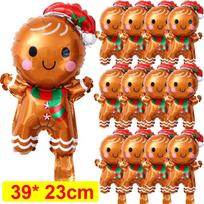 Christmas Foil Balloon Gingerbread Man Santa Claus Xmas Tree Party Decoration Balloon Kid Toys Gift Holiday New Year Party Decor 1pc