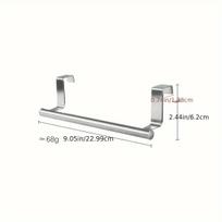 Wall Mounted Towel Rack Stainless Steel Towel Rag Rack Organizer No Drilling Kitchen Cabinet Door Hanging Racks Home Supplies