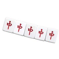 4/5 vnt. kiniški madžongo kauliukai-magnetai šaldytuvui, spalvingi mini žaidimo kauliukai, magnetiniai lipdukai lentai arba šaldytuvui A03 white