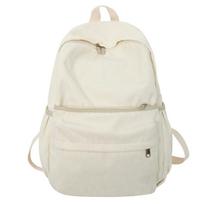 Schoolbag Female College Birthday Department Lazy Wind Simple Everything Washed Corduroy Backpack High School Students Backpack balta