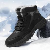 Vyriški žieminiai šilti sniego batai su raišteliais, neslystantys, atsparūs vandeniui, darbo ankle boots, batai su dirbtinio kailio pamušalu, lauko, vaikščiojimo, žygio aukštakulniai sportbačiai vyrams 39