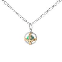 Will Anthonio Zeppeli Cosplay Necklace Iron Ball Spinning Green Enamel Rotatable Spher Anime Halloween Carnival Party Prop white