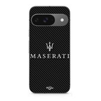 Case for Google Pixel 9 MASERTATI WHITE CARBON FIBER BACKGROUND juoda