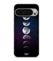 Case - MANIACASE - Google Pixel 9 Pro - Silicone - Black - Moon Phase Night Star juoda