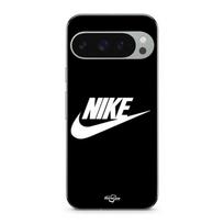 Coque pour Google Pixel 9 Pro XL nike logo blanc front noir juoda