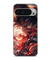 Case - MANIACASE - Google Pixel 9 Pro - Silicone - Black - Angry Luffy juoda