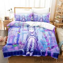 3D spausdinimas Yoisaki Kanade Anime Project SEKAI Patalynės komplektas Berniukams Mergaitėms Vieno Dydžio Karalienės Dydžio Karaliaus Dydžio Antklodės užvalkalas Pagalvės užvalkalas Lova berniukams Suaugusiems 70x133cm 2pcs