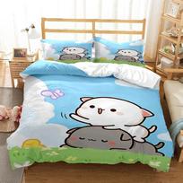 Cute Bubu Dudu Cartoon Bear Panda Duvet Cover kawaii Bedding sets Soft Quilt Cover and Pillowcases SingleDoubleQueenKing Boys 70x133cm 2pcs