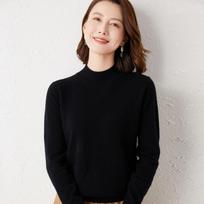 Autumn Half High Collar Pullovers Sweaters Women Fashion Long Sleeve Solid Base Winter Sweater Women Fashion Casual Warm Lady Knitwear Jumpers 24851 One Size juoda