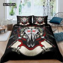 Cow Skull Duvet Cover Queen Sunflower Cattle/Bull Skeleton Bedding Set Botanical Floral Leaves Boho Tribal Polyester Quilt Cover EU single(135x200cm) gray