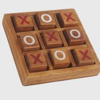 XO Chess Wooden Tic Tac Toe Parent-Child Interactive Board Game brown