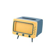New TV Tissue Box Desktop Paper Holder Dispenser Storage Napkin Case Organizer with Mobile Phone Holder