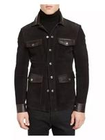 Fashionable Men's Black Genuine Soft Suede Leather Shirt Handmade New Casual XS juoda