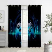 3D Cartoon Game Handle Curtains, Cool Electronic Controller Curtains, 2 Panels, Kids Room, Bedroom, Living Room, Balcony Decor W50X130H(CM)X2PCS&Grommet Top