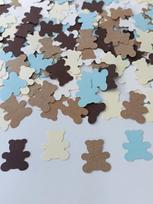 100Pcs/Pack Cream Brown Bear Baby Shower Favor Table Birthday Party Theme Scatter Bear Confetti black
