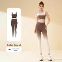 Juyitang Gradient Yoga Suit: High-Elastic, Nude-Feel, Slim-Fit for Running & Fitness. M