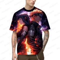 Anime Vyrai Dovana Vyriški marškinėliai Y2k Drabužiai Naruto Hip Hop Tops Vaikams Essentials marškinėliai Gatvės drabužiai 100-5XL trumpomis rankovėmis 2024 m. L black