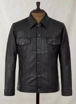 Leather Stylish Black Shirt Formal Wear Handmade Men Real Lambskin Soft Casual XS juoda
