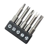 5 vnt. Specialios formos atsuktuvų rinkinys 50 mm U formos Y tipo trikampio vidinio kryžiaus trijų taškų atsuktuvo antgalio įrankis 5pcs gray