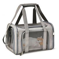 Dog Carrier Bag Soft Side Backpack Cat Pet Carriers Dog Travel Bags Airline Approved Transport For Small Dogs Cats Outgoing M (43x28x28cm)