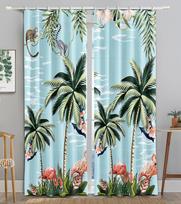 Butterfly Duckling and Frog Draperies, Playing Together on Pond, Flowers Trees, Dragonfly Window Curtains, Home Decor, Living Ro 100W160H(CM)40x63in&Hook