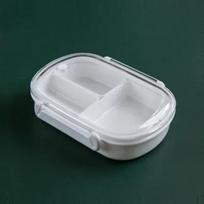 Portable Sealed Multipurpose Bento Box & Lunch Box & Kids Lunch Box with Detachable & Bag for Food Storage & Microwave Heating white