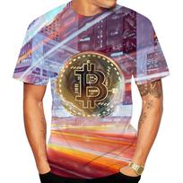 Newest BTC Bitcoin 3D Print T-shirt Men/Women Funny Short Sleeved Tees Cool Summer Men Women Kids T Shirt Pullover Tops 100-6XL 5XL gray