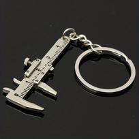 Car Key Mini Vernier Caliper Shape Keychain Pendant Slidable Key Ring Ornaments Gifts, Measuring Tool Models