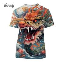 Vasaros Drakono Serijos 3D Skaitmeniniu Būdu Spausdinti Vyriški Kasdieniai Puloveriai Trumpomis Rankovėmis Marškinėliai Vyriški 6XL black