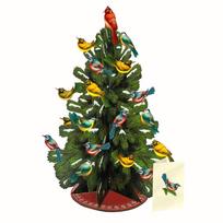 1set, 3D Pop Up Christmas Tree, Detachable Bird Butterfly Penguin Decoration, Christmas Party Decoration Bird black
