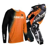 motokroso pavarų komplektas vaikams 4 5 6 7 8 9 10 11 12 13 metų Jaunimas vaikas Motociklas berniukas Mergaitė Jersey Pant Kits lenktyninis kostiumas Visureigis Enduro MX MTB L-24 orange